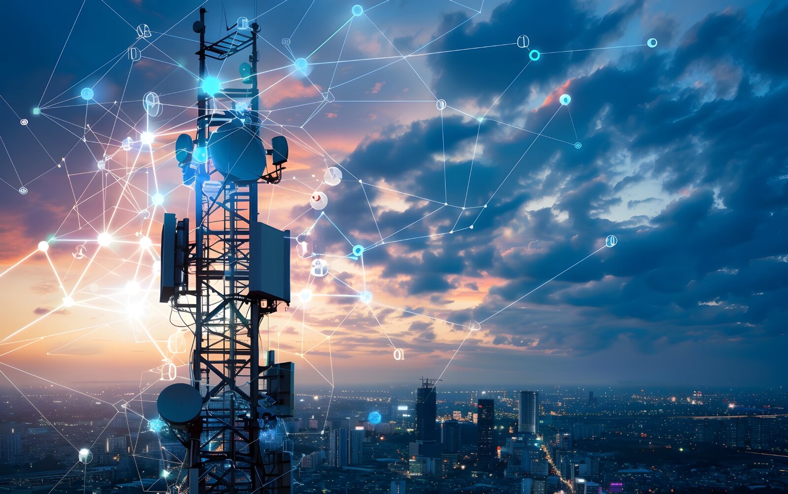Telecommunications tower connecting carrier networks